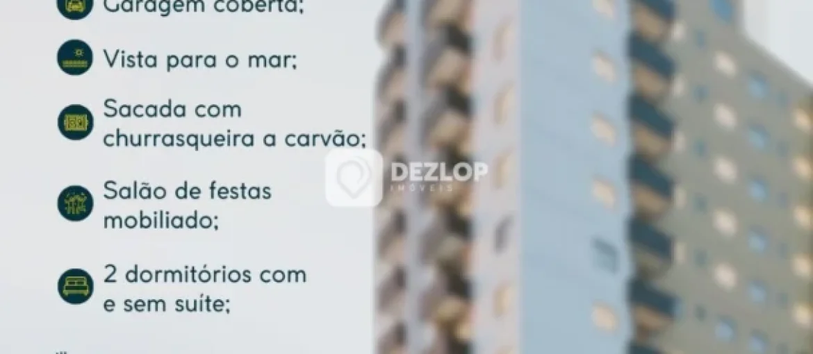 Apartamento à venda na Praia João Rosa em Biguaçu - SC | 2 Quartos sendo 1 Suíte no Edifício Ilhas Rock Residence - Destaque