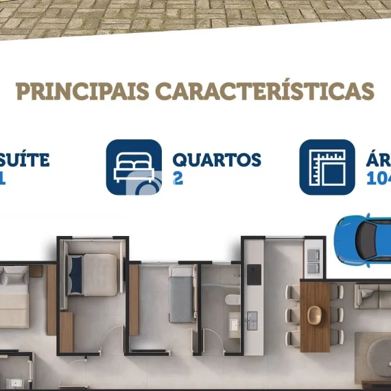 Geminado à venda em Alto Biguaçu, Biguaçu | 3 Quartos sendo 1 Suíte - 01