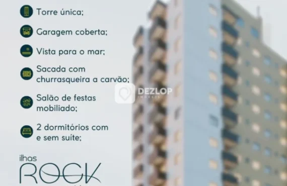 Apartamento à venda na Praia João Rosa em Biguaçu - SC | 2 Quartos sendo 1 Suíte no Edifício Ilhas Rock Residence - Destaque